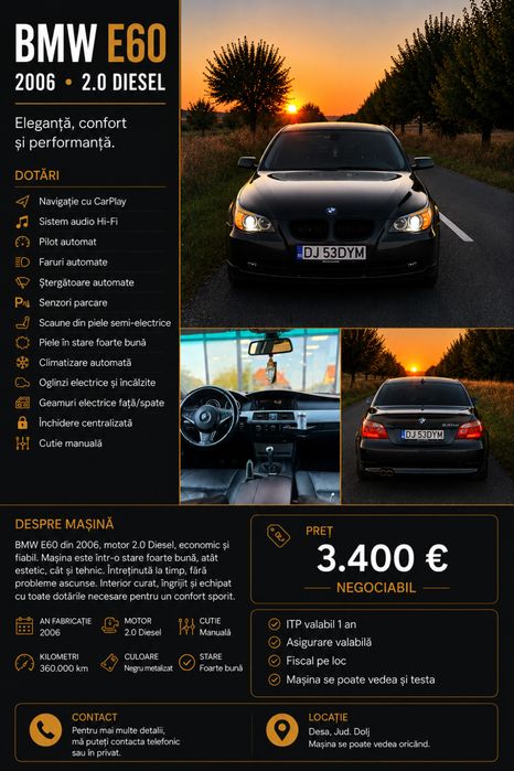 Vand bmw e60 motor 2.0