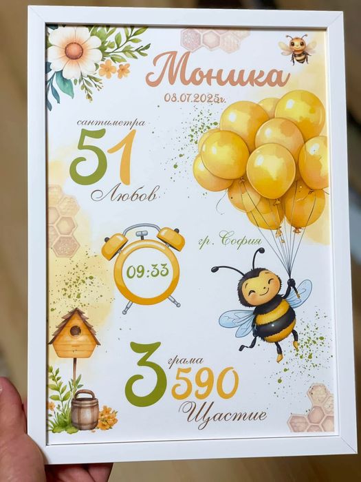 Персонализирана бебешка визитка