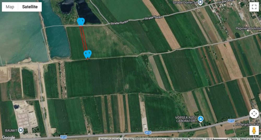 Teren 4.300 m2 lângă lac – Bolintin Deal, zona Baumit / Carieră – 7 €/mp