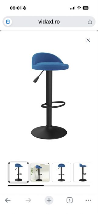 Scaun de bar albastru