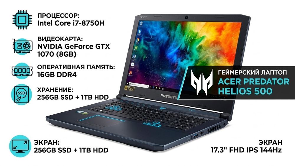 Срочно! Игровой монстр Acer Predator Helios 500 по отличной цене