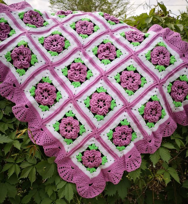 Продам вязаный детский плед