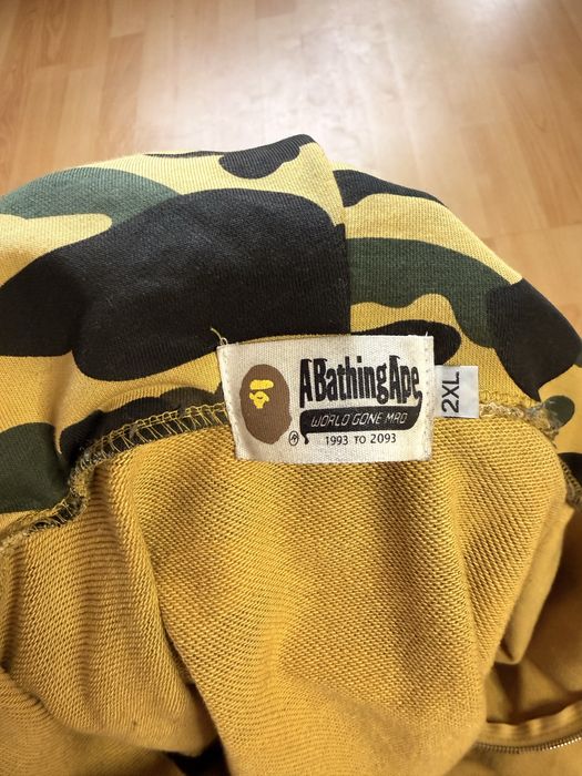 Bape hoodie yellow camouflage hoodie