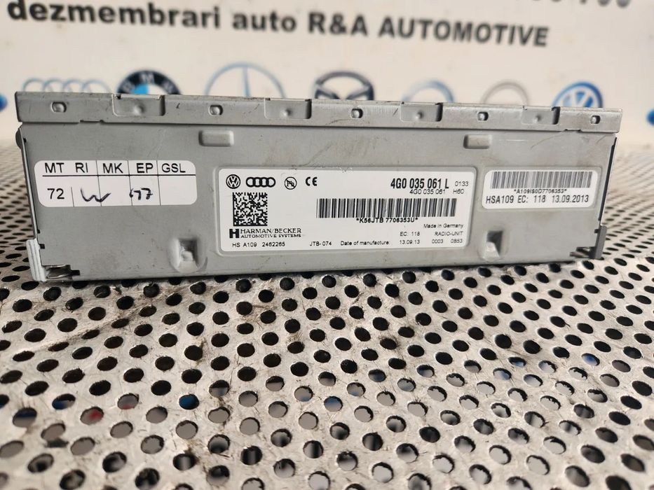 Unitate MMI Radio Box Navigatie Audi A4 B8 A5 A6 C7 A7 Q5 Etc. Dupa 2008 Cod 4G0035061L - Dezmembrari Arad