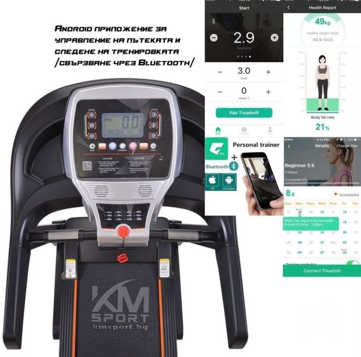 Електрическа бягаща пътечка MUHLER Camino ,сгъваема с двигател 2 к.с.