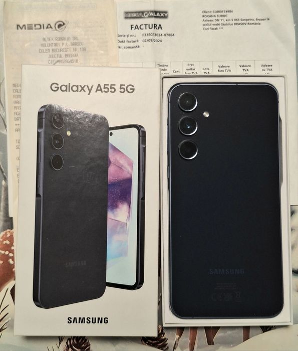 Samsung A55 128GB/8GB NAVY, Garanție, Neverlock, Full box
