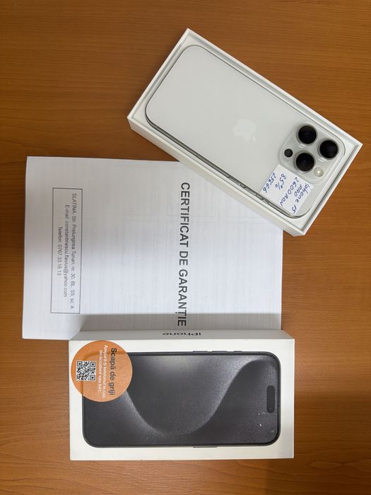 Iphone 15 pro 256gb, garantie.