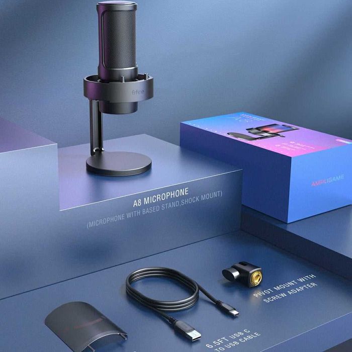 Fifine Ampligame A8 Игровой Микрофон для Стрима и игр
