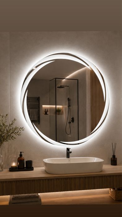 LED огледало 60×60 см с подсветка – стилен и модерен дизайн