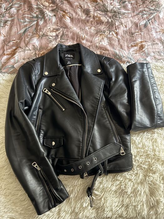 Geaca piele  dama Zara