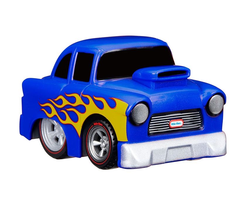 Луди и бързи колички Little Tikes, серия 7, синя с пламъци и полиция и