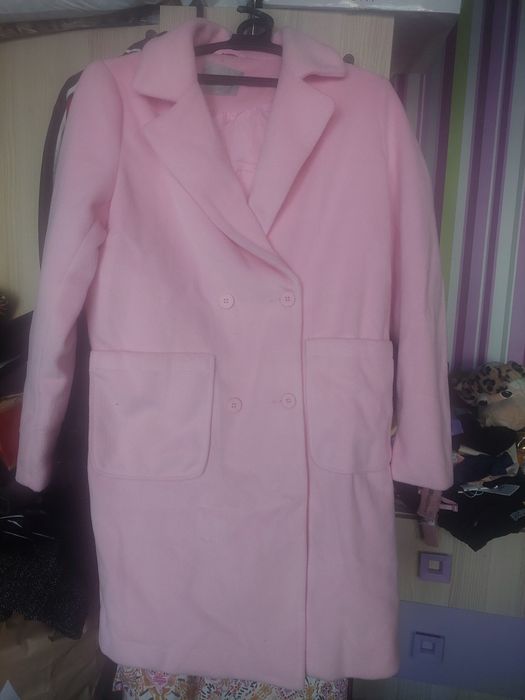 Дамско розово палто