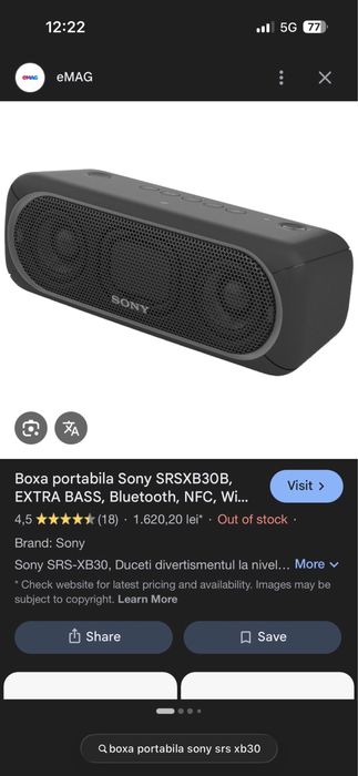 Boxa portabila Sony