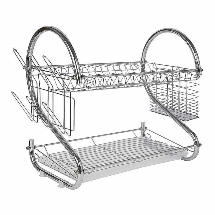 Двуетажен сушилник за съдове от неръждаема стомана