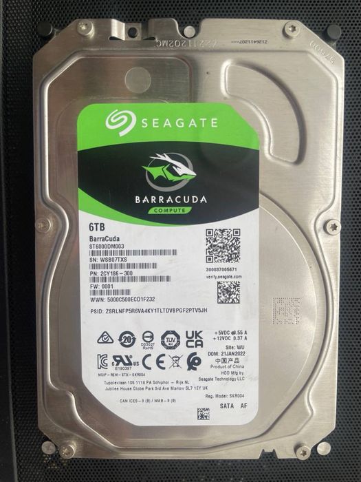 Продам HDD SEAGATE Barracuda  6 Tb
