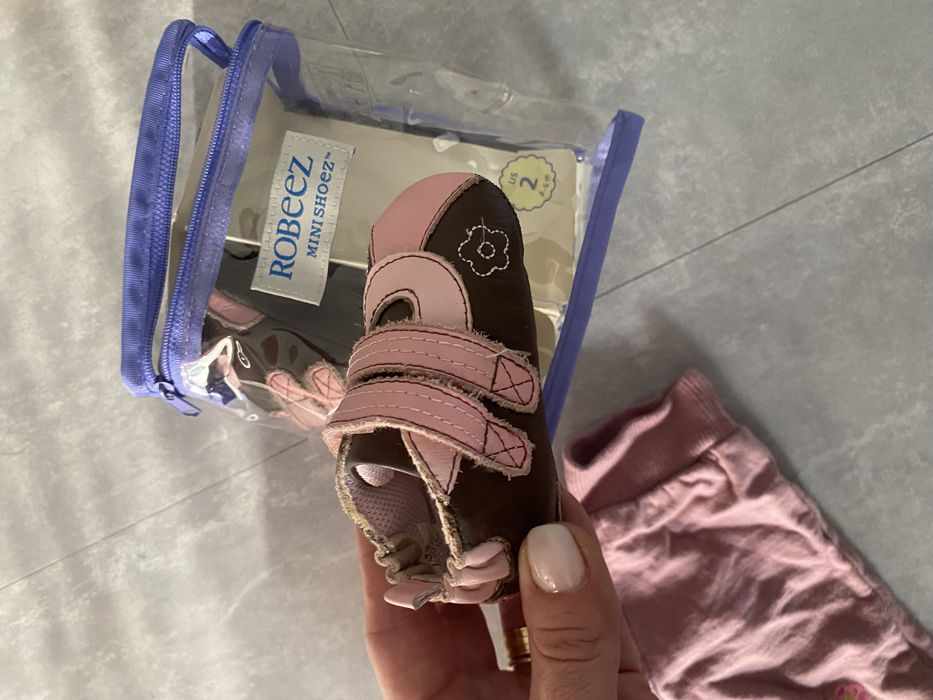 Papuci piele bebe fetita