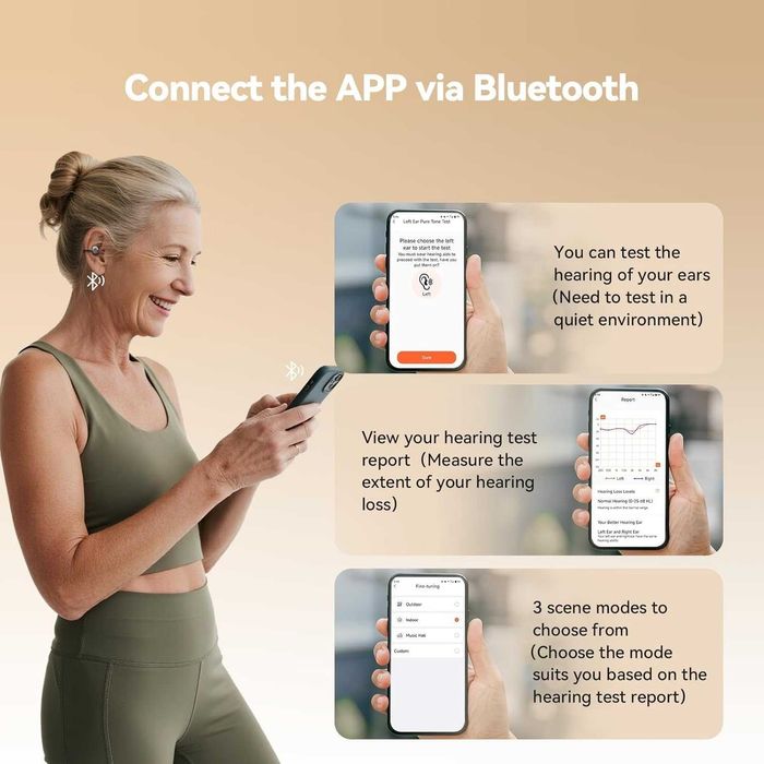 Viva Hear Bluetooth  слухови апарати 7-степенно регулиране на звука