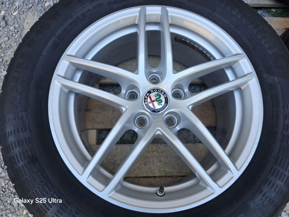 Лети джанти 16ки 5х110 Alfa Romeo + летни гуми 225/55/16 Continental
