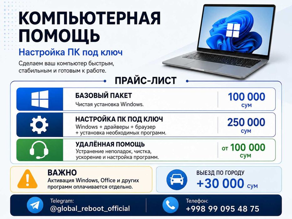 Компьютерная помощь и настройка ПК