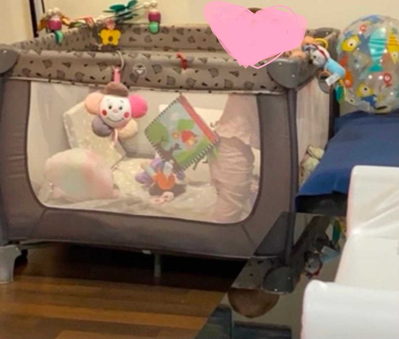 Преносима бебешка кошара  Sleep N Play SQ, до 15кг, квадратнa Hauck