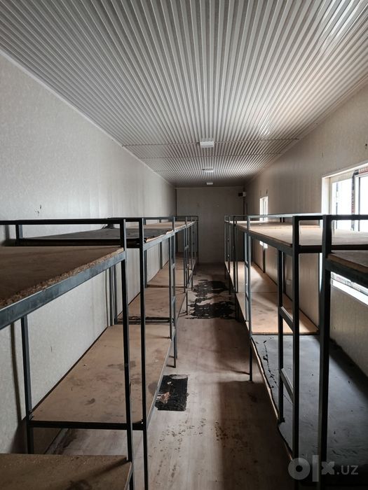 12 metrli konteyner yotoqxona 18 kishili krovatlaribilan