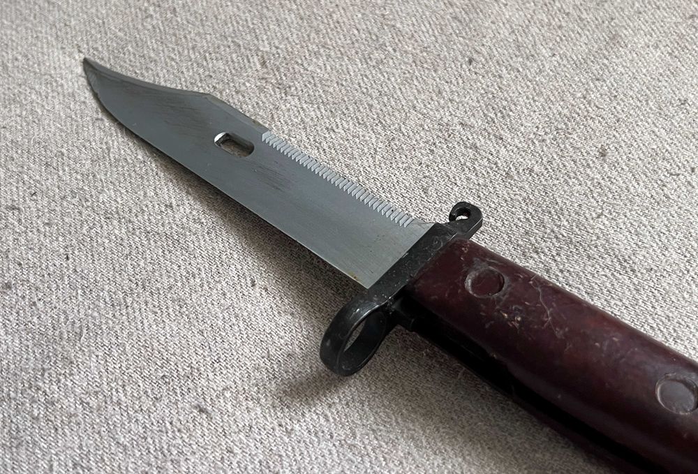 Baionetă militară AKM cu teacă și toc piele original MAPN colecție