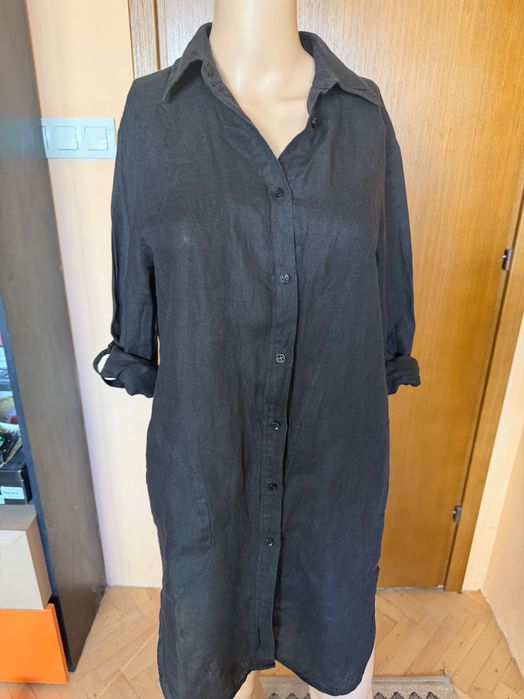 Черна ленена туника Escada Sport, размер S