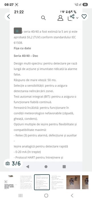 Vând detector de flacără ultrarapid