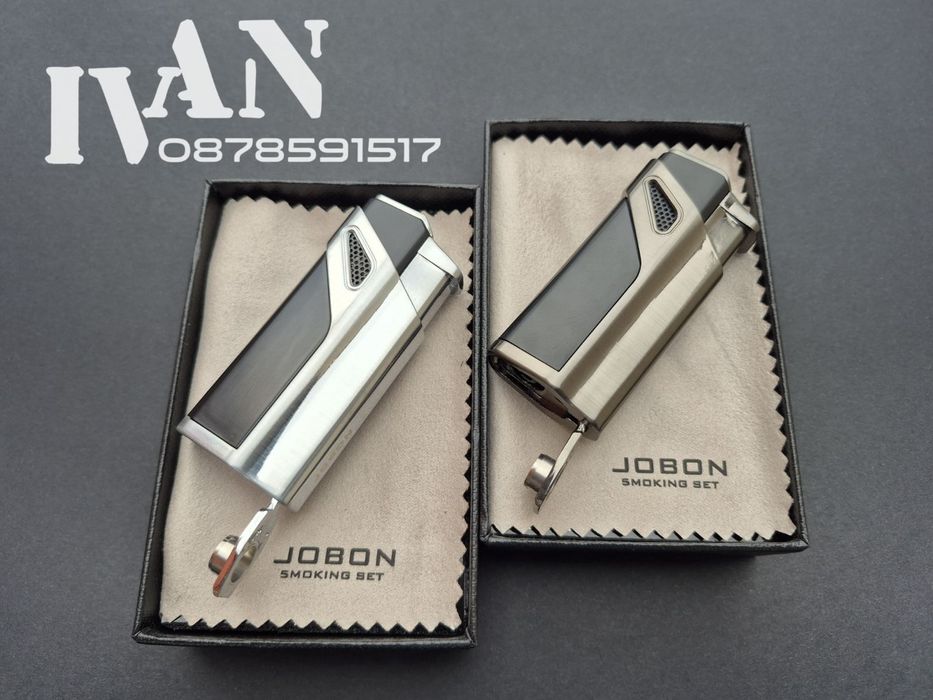 Запалка за пури Jobon с троен джет  (два цвята)
