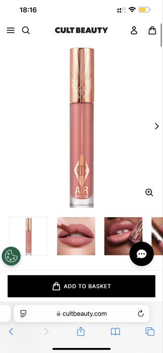 Течно матово червило Charlotte Tilbury цвят Pillow Talk blur