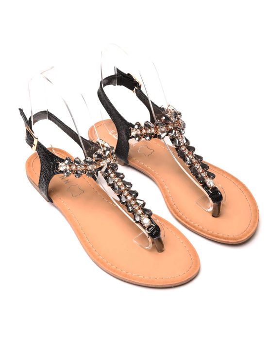 Сандали с камъни и перли, 38 номер, Нови