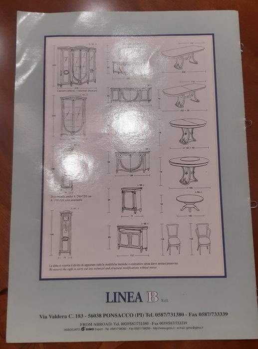 Итальянский гарнитур ведущего бренда Италии Linea B. Два предмета.