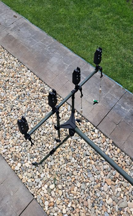 Set Pescuit La Crap, 4 Lansete 3,90m,4 Mulinete 10.000,Rod Pod,Senzori