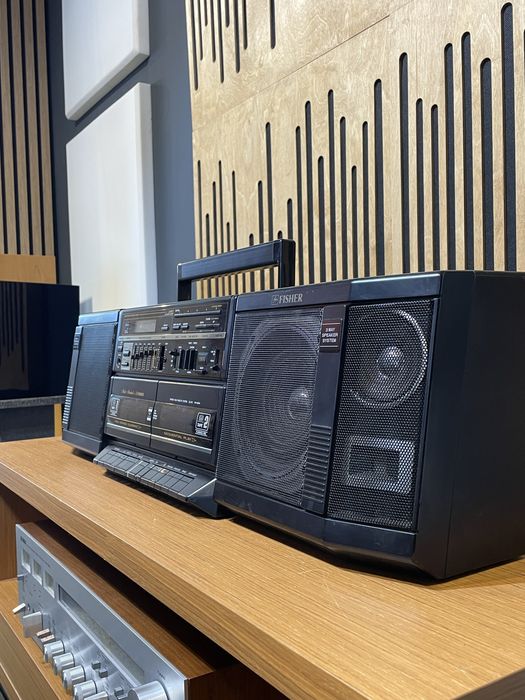 Radio casetofon boombox fisher functional banda radio FM 64mhz-74mhz
