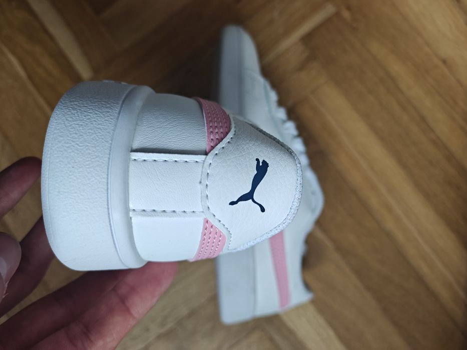 Adidași Puma Smash v2 Piele, Alb/Roz - Mărimea 35.5