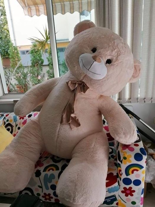 Огромен плюшен мечок 1,7 метра прав 130см седнал заешки пух мега мече