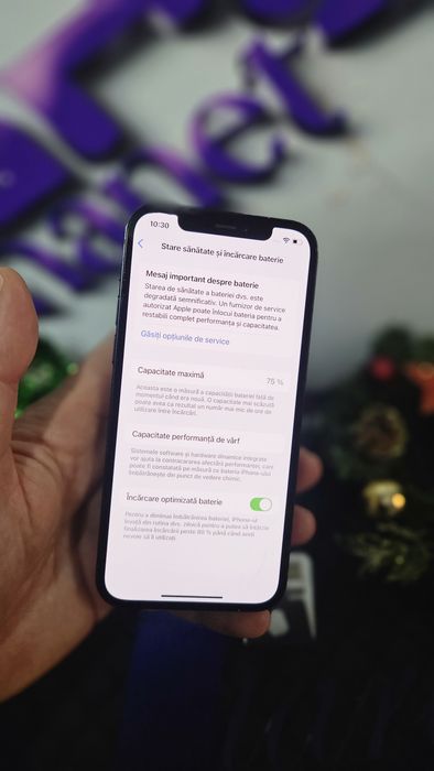 iPhone 12 64GB Baterie Originala:75%.Preṭ fix!