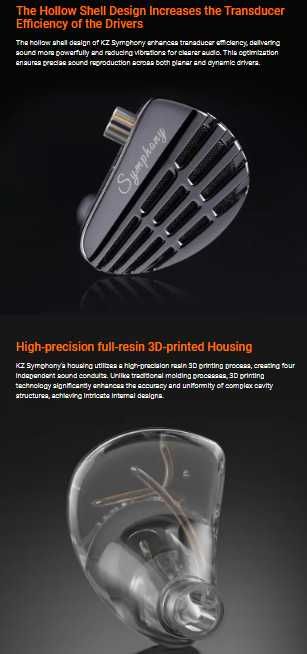Новые запечатанные проводные наушники KZ SYMPHONY HI-FI, Планар+1DD