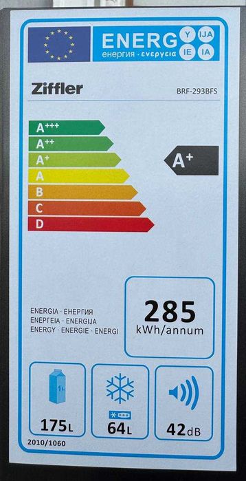 Холодильник Ziffler BRF-293BFS No Frost 293 л
