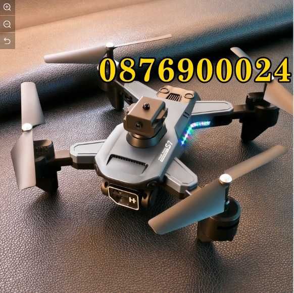 ПРОМО! Дрон S7 PRO Обхват 3км Ветроустойчив Двойни камери + КАЛЪФ