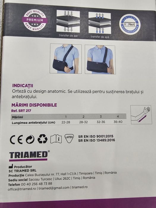 Orteza sustinere braț