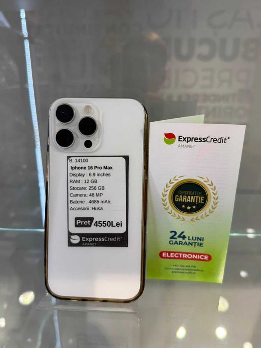 (AG42 Roman) iPhone 16 Pro Max B.14100 Garantie 2 ani