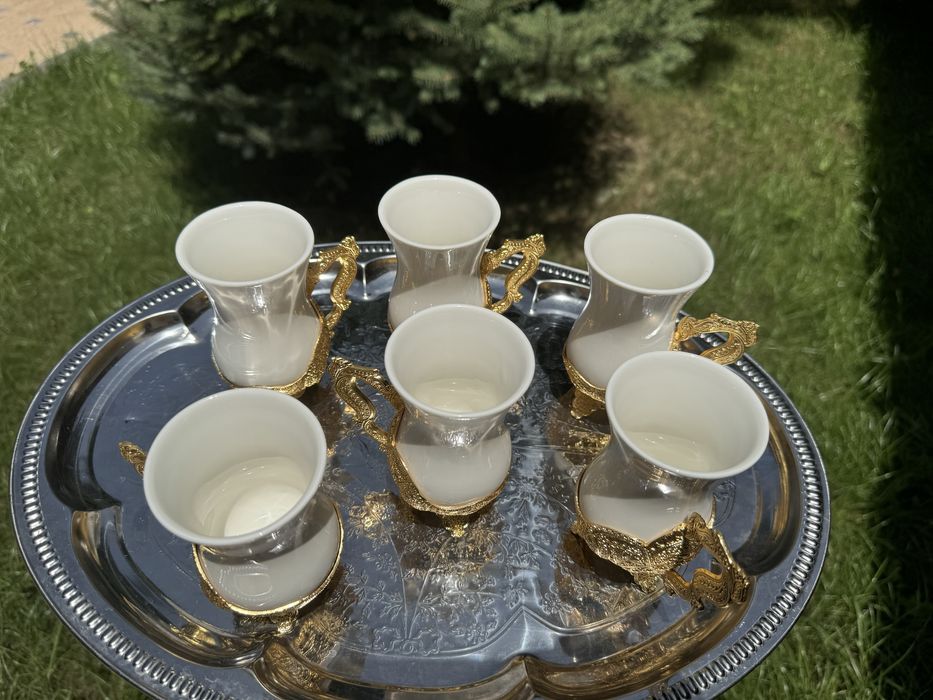 Набор кружек Alpen Berg,110 мл,стекло мельхиор,6 шт