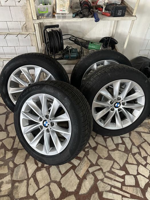 Set 4 jante originale BMW R18 + anvelope Pirelli Sottozero RunFlat 245/50 R18