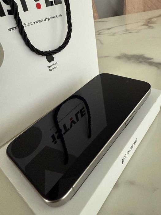 iPhone 15Pro 256 Impecabil,Natural Titanium, 88% +Husa Kevlar +8 Folii