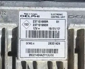 ECU modul calculator motor diesel Delphi 1,5dci Renault Avantime, Captur, Clio 1, Clio 2, Clio 3, Clio 4, Duster