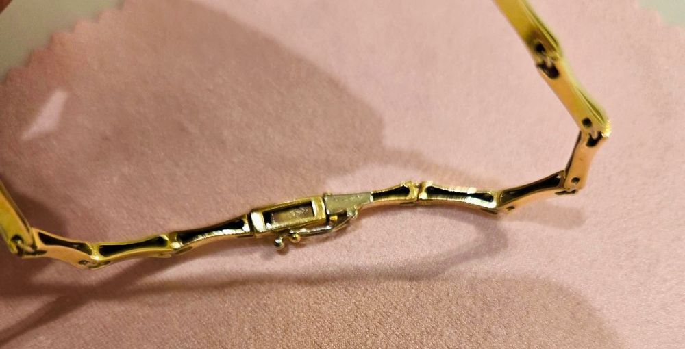 Дамска гривна жълто злато и брилянти