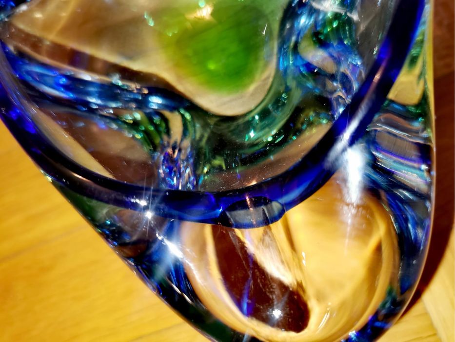 Ваза Мурано стъкло  Swung от Fratelli Toso Венецианско ръчно правено