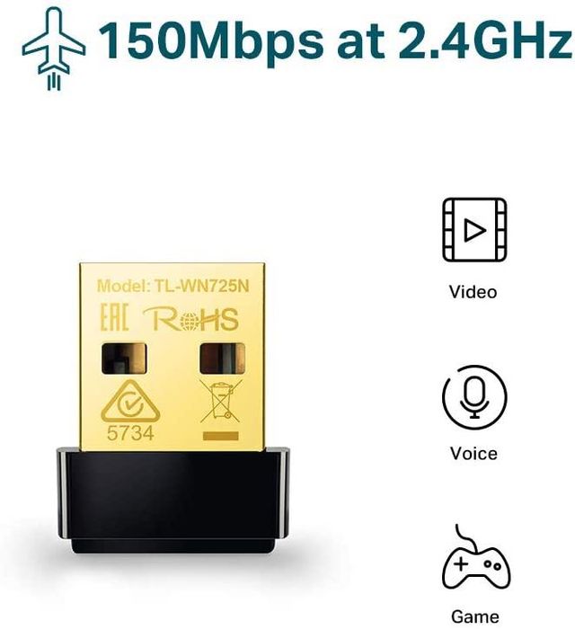 TP-LINK Беспроводной Нано USB WiFi-адаптер TL-WN725N