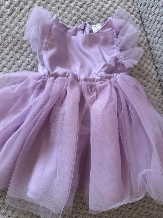 Rochie printesa mov bebe fetita 9-12 luni 74-80 cm